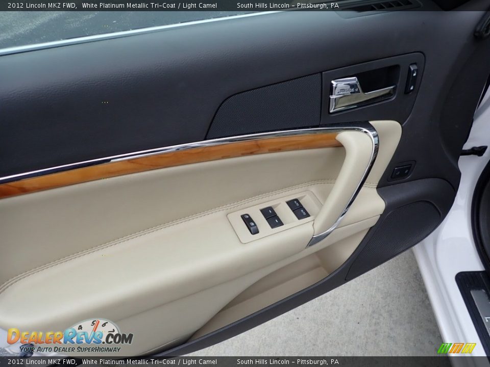 2012 Lincoln MKZ FWD White Platinum Metallic Tri-Coat / Light Camel Photo #19