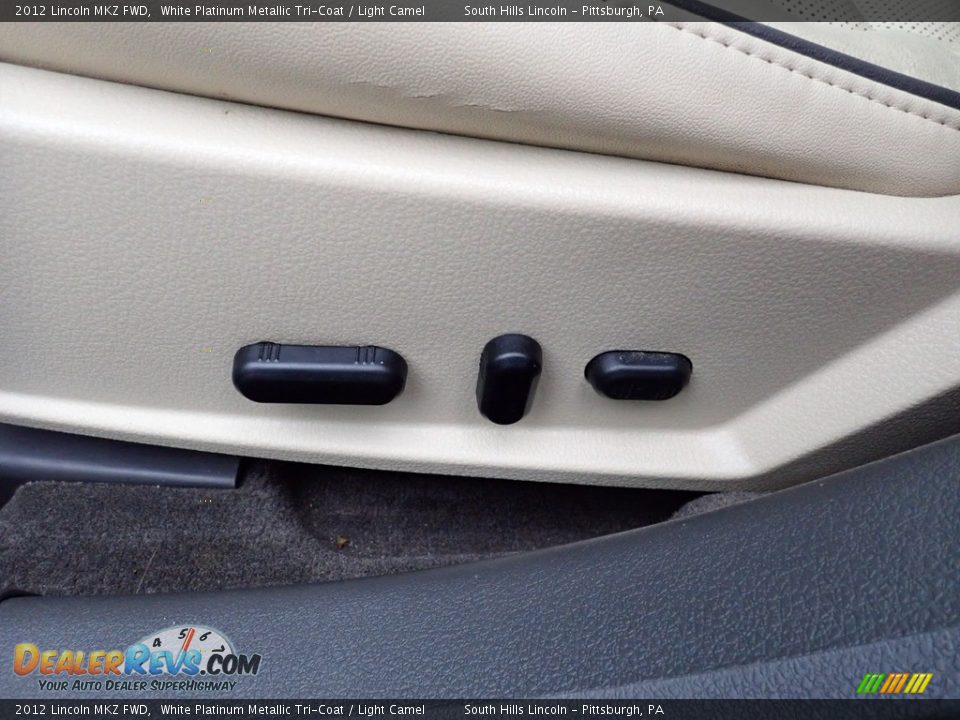 2012 Lincoln MKZ FWD White Platinum Metallic Tri-Coat / Light Camel Photo #20