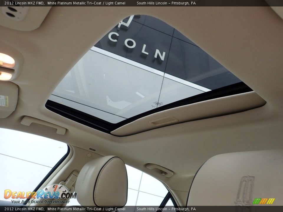 2012 Lincoln MKZ FWD White Platinum Metallic Tri-Coat / Light Camel Photo #21