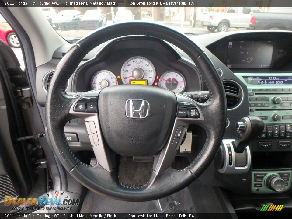 2011 Honda Pilot Touring 4WD Polished Metal Metallic / Black Photo #16