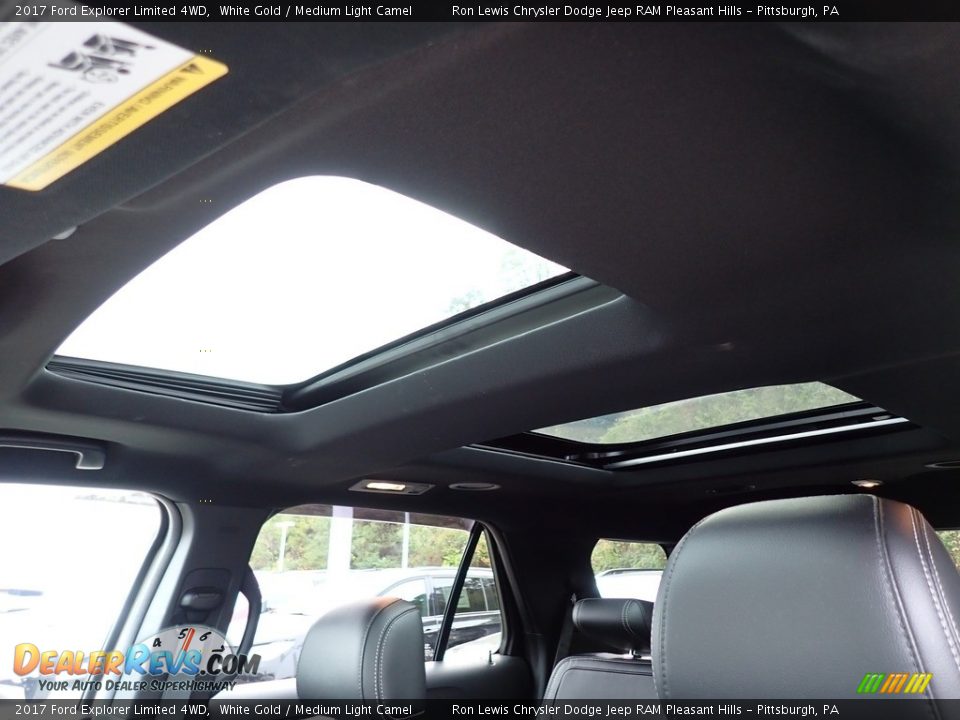 2017 Ford Explorer Limited 4WD White Gold / Medium Light Camel Photo #17