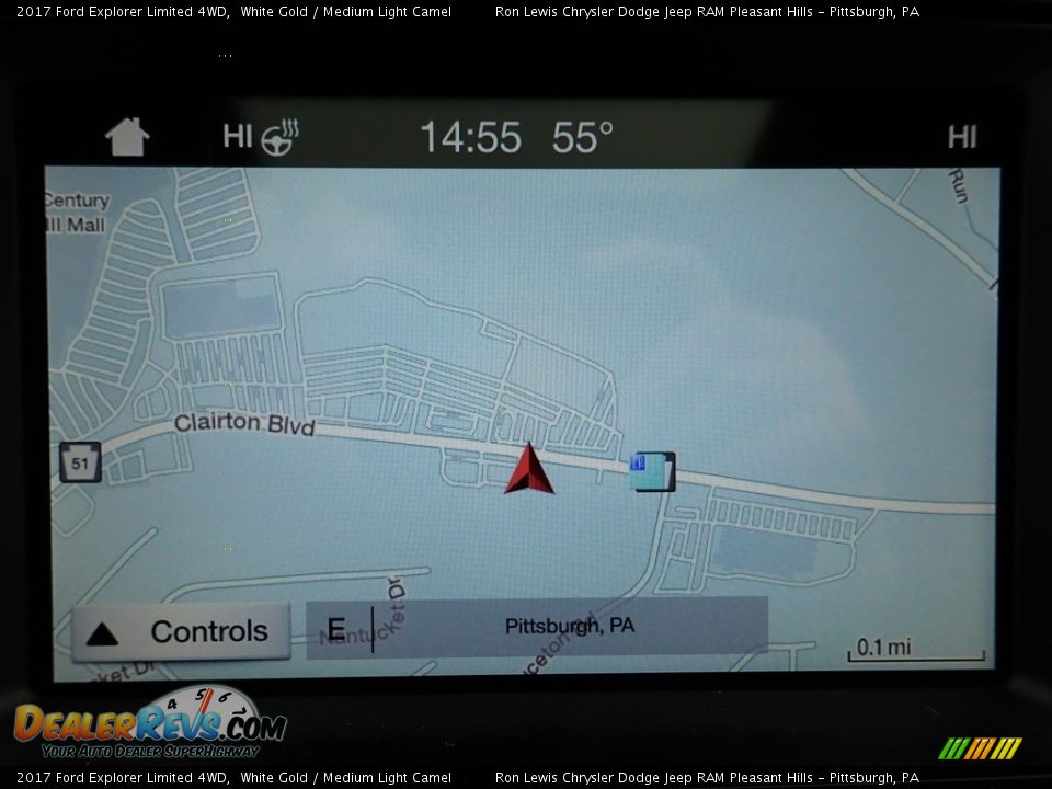 2017 Ford Explorer Limited 4WD White Gold / Medium Light Camel Photo #18