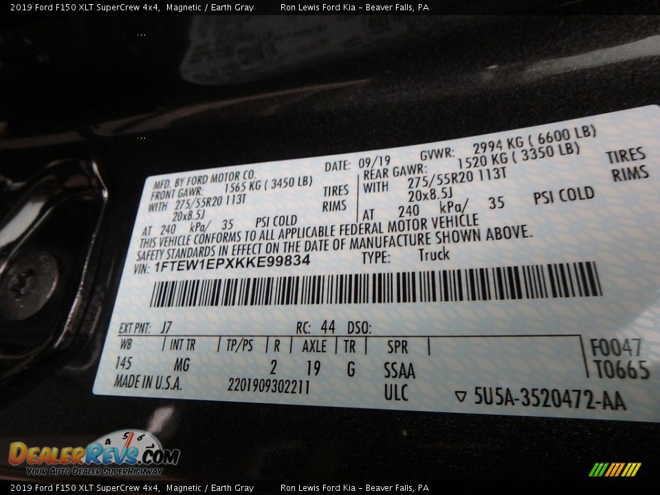 2019 Ford F150 XLT SuperCrew 4x4 Magnetic / Earth Gray Photo #10