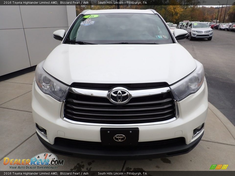 2016 Toyota Highlander Limited AWD Blizzard Pearl / Ash Photo #9