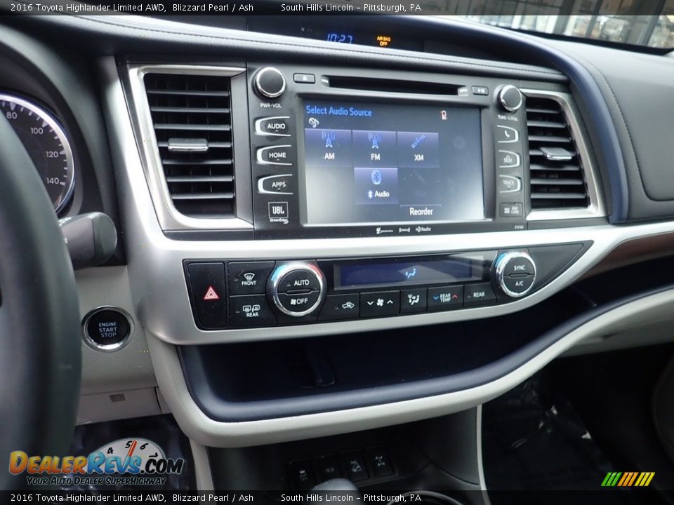 2016 Toyota Highlander Limited AWD Blizzard Pearl / Ash Photo #22