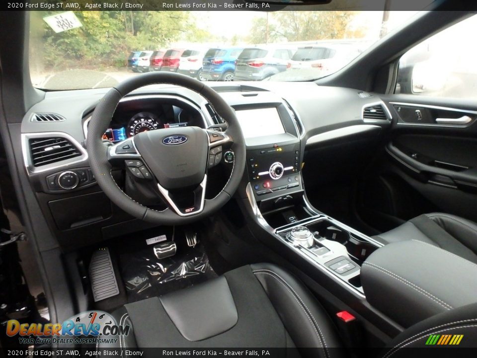 Ebony Interior - 2020 Ford Edge ST AWD Photo #14