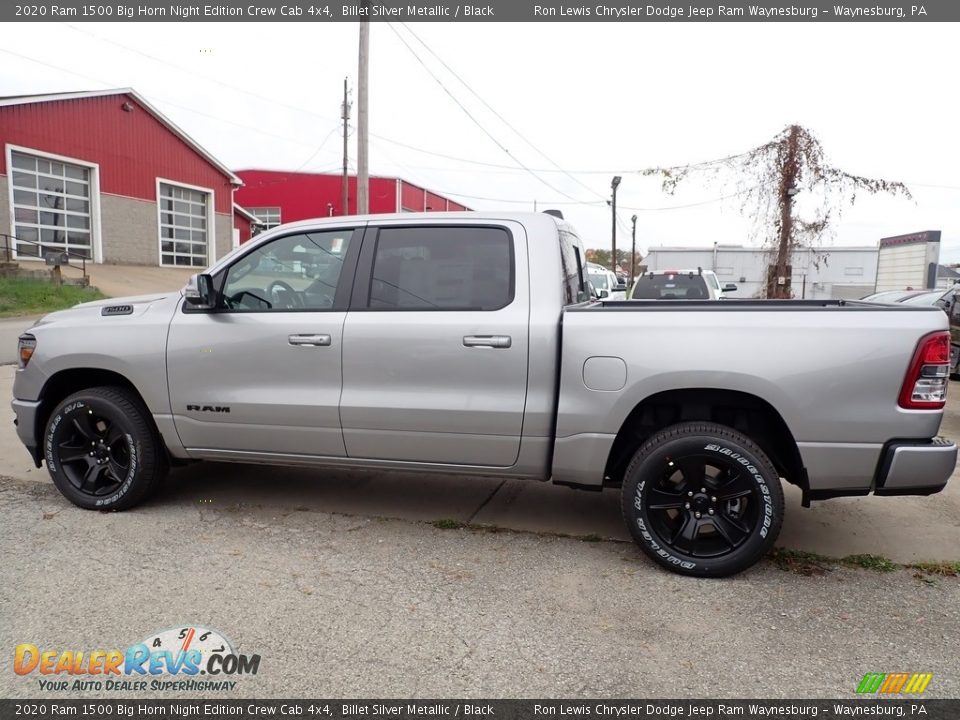 2020 Ram 1500 Big Horn Night Edition Crew Cab 4x4 Billet Silver Metallic / Black Photo #2