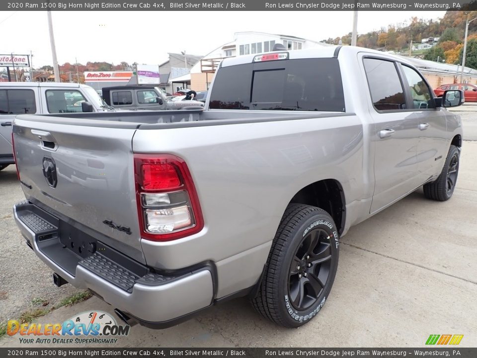 2020 Ram 1500 Big Horn Night Edition Crew Cab 4x4 Billet Silver Metallic / Black Photo #4