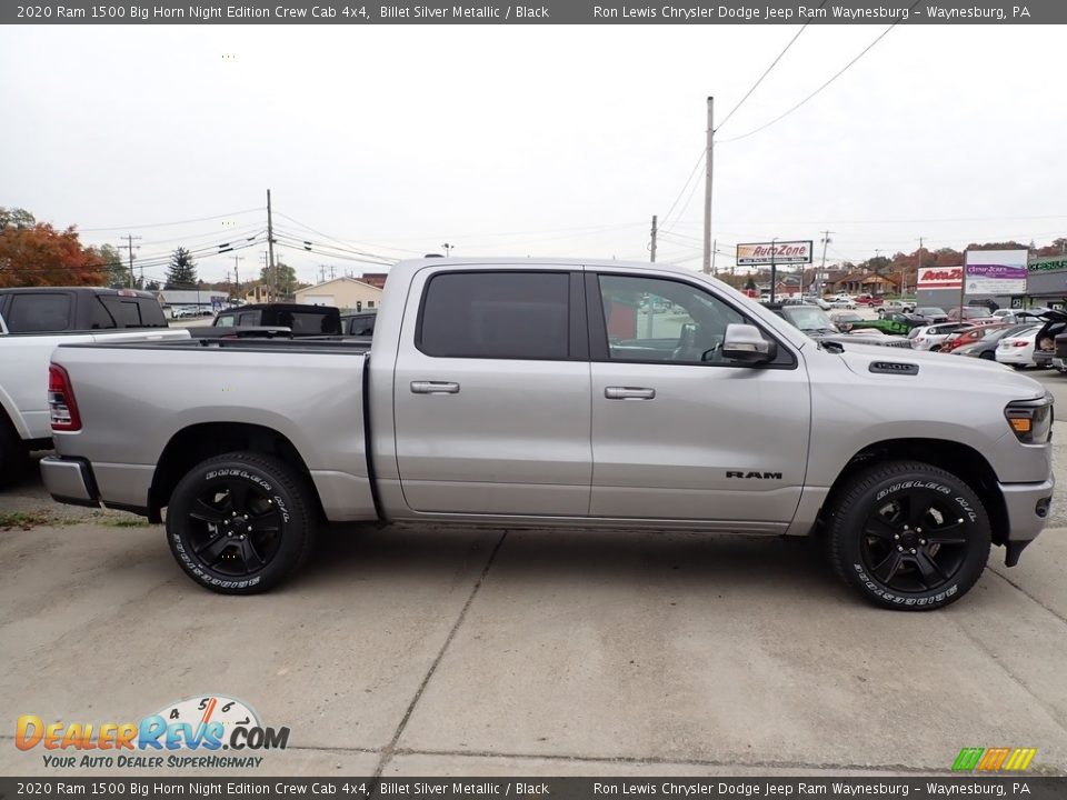 2020 Ram 1500 Big Horn Night Edition Crew Cab 4x4 Billet Silver Metallic / Black Photo #5