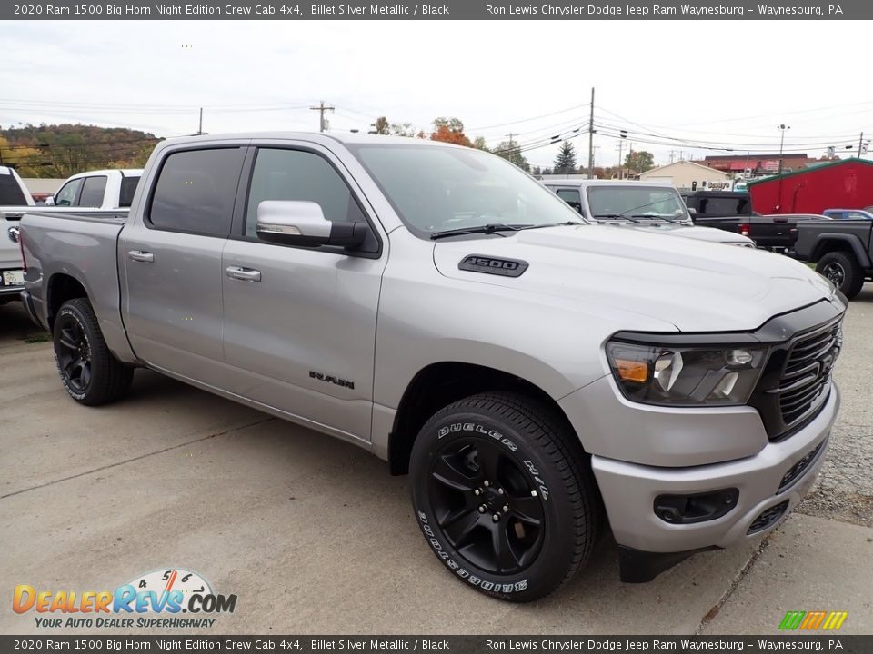 2020 Ram 1500 Big Horn Night Edition Crew Cab 4x4 Billet Silver Metallic / Black Photo #6