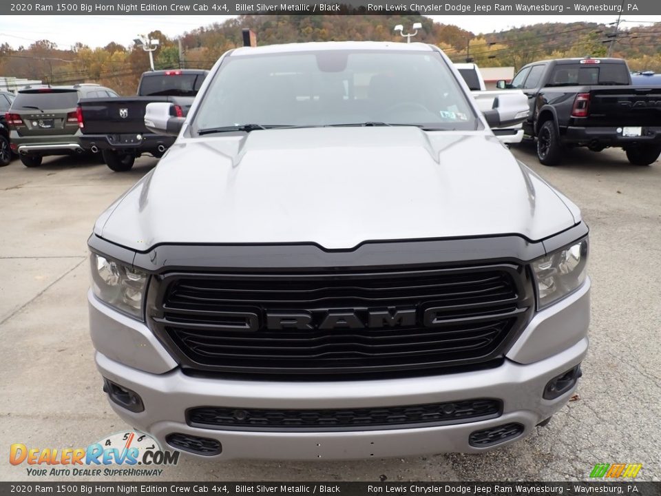 2020 Ram 1500 Big Horn Night Edition Crew Cab 4x4 Billet Silver Metallic / Black Photo #7