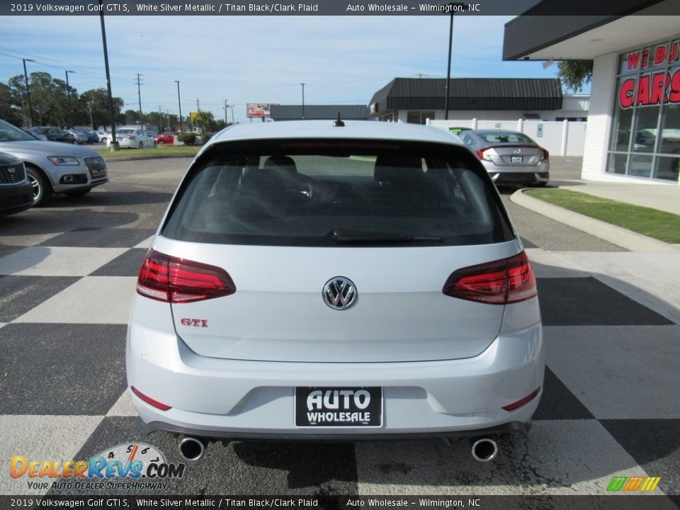 2019 Volkswagen Golf GTI S White Silver Metallic / Titan Black/Clark Plaid Photo #4