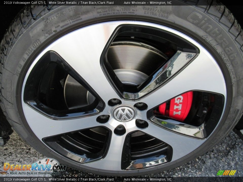 2019 Volkswagen Golf GTI S White Silver Metallic / Titan Black/Clark Plaid Photo #7