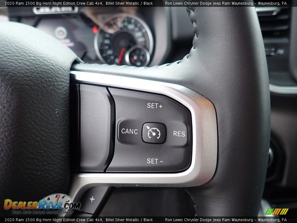 2020 Ram 1500 Big Horn Night Edition Crew Cab 4x4 Billet Silver Metallic / Black Photo #16