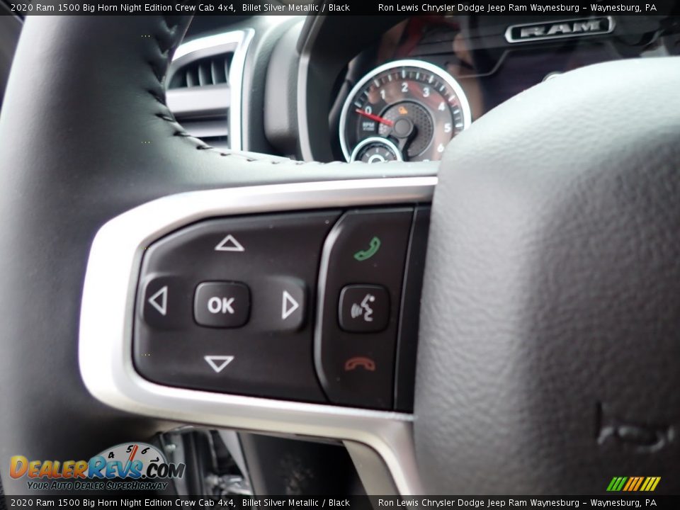 2020 Ram 1500 Big Horn Night Edition Crew Cab 4x4 Billet Silver Metallic / Black Photo #17