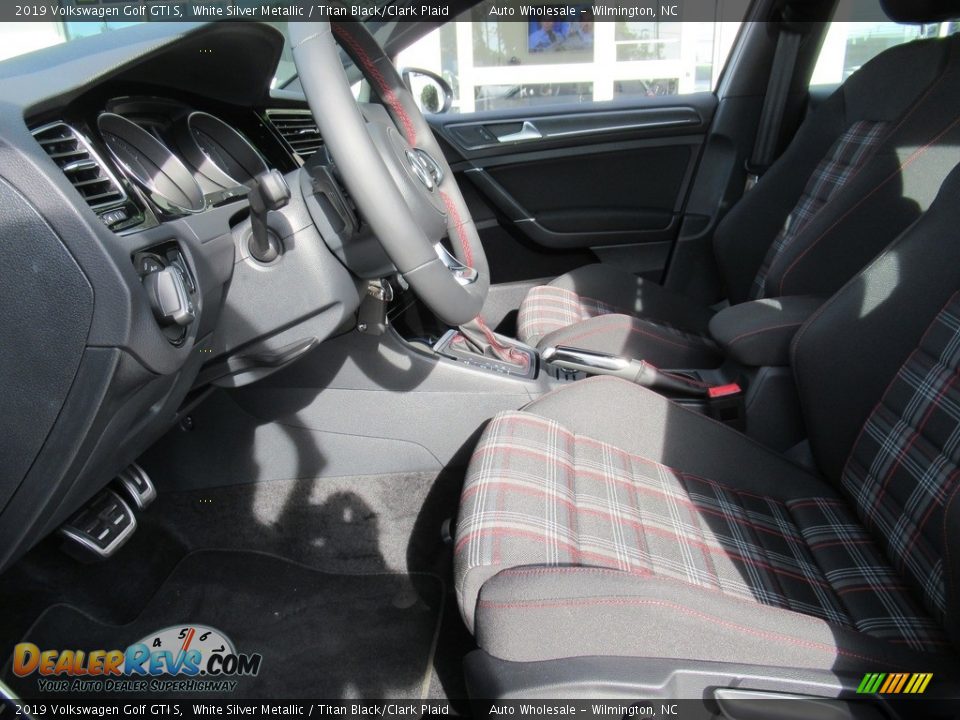 2019 Volkswagen Golf GTI S White Silver Metallic / Titan Black/Clark Plaid Photo #10