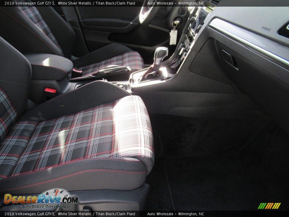 2019 Volkswagen Golf GTI S White Silver Metallic / Titan Black/Clark Plaid Photo #12