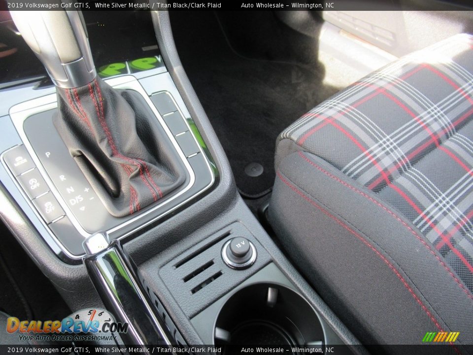 2019 Volkswagen Golf GTI S White Silver Metallic / Titan Black/Clark Plaid Photo #19