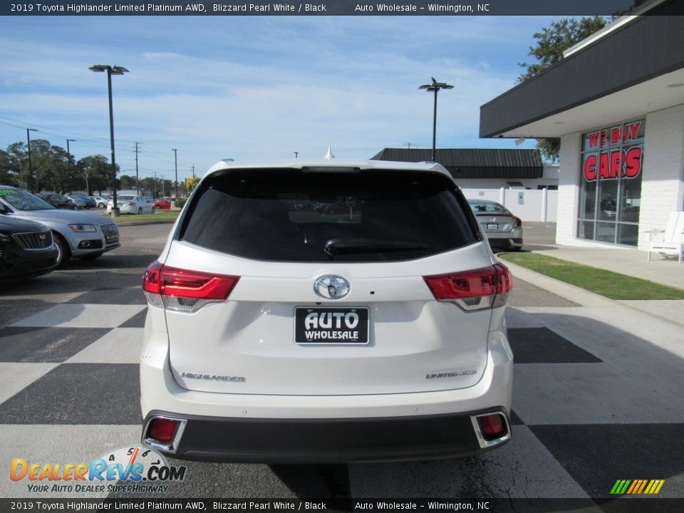 2019 Toyota Highlander Limited Platinum AWD Blizzard Pearl White / Black Photo #4