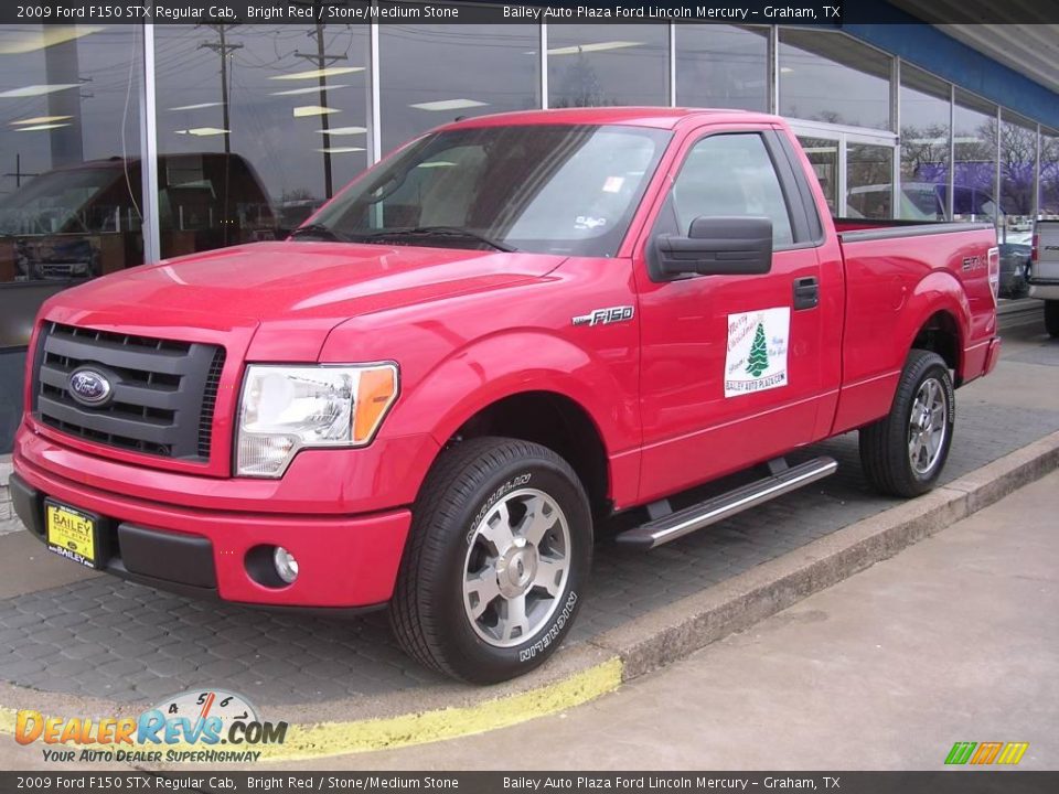 2009 Ford F150 STX Regular Cab Bright Red / Stone/Medium Stone Photo #1