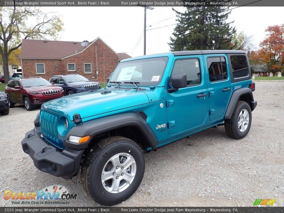 2020 Jeep Wrangler Unlimited Sport 4x4 Bikini Pearl / Black Photo #1