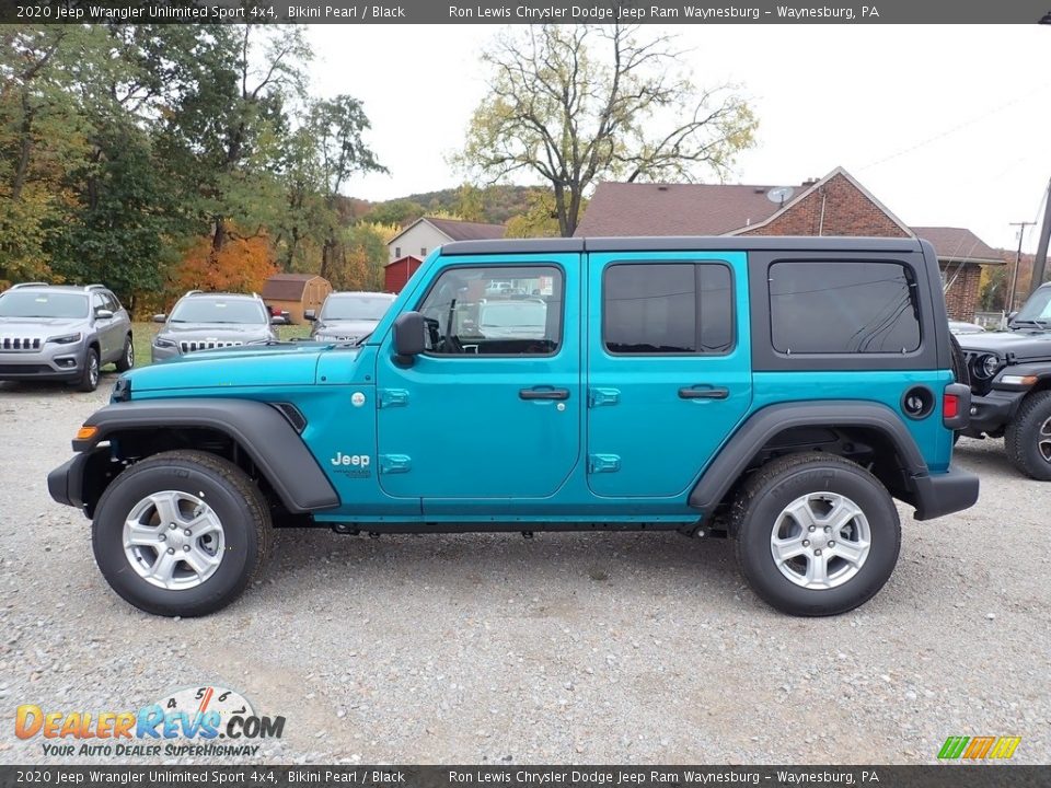 2020 Jeep Wrangler Unlimited Sport 4x4 Bikini Pearl / Black Photo #2