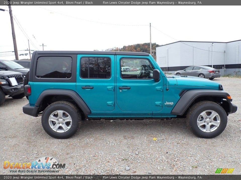 2020 Jeep Wrangler Unlimited Sport 4x4 Bikini Pearl / Black Photo #6
