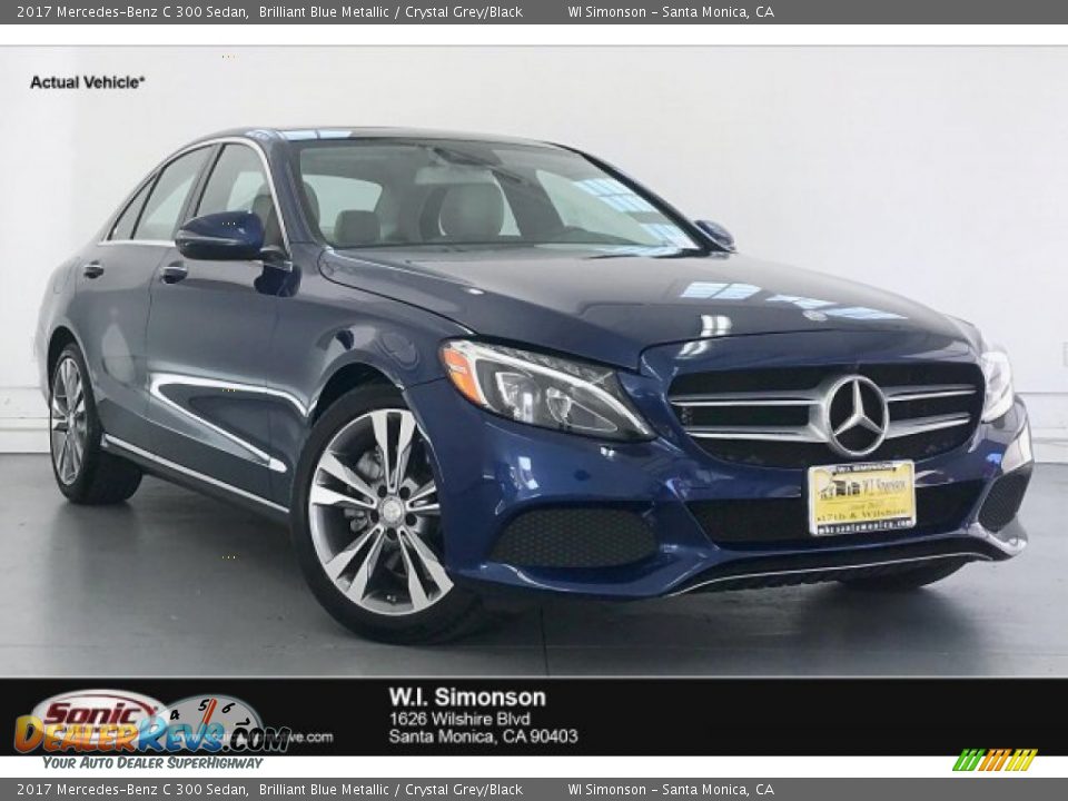 2017 Mercedes-Benz C 300 Sedan Brilliant Blue Metallic / Crystal Grey/Black Photo #1