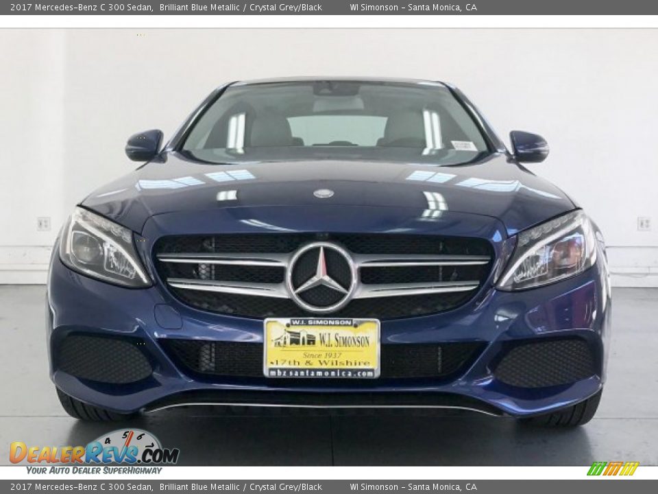 2017 Mercedes-Benz C 300 Sedan Brilliant Blue Metallic / Crystal Grey/Black Photo #2