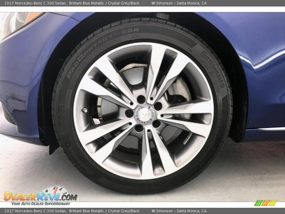 2017 Mercedes-Benz C 300 Sedan Brilliant Blue Metallic / Crystal Grey/Black Photo #8