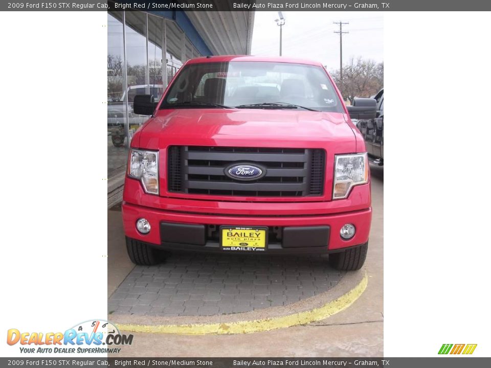 2009 Ford F150 STX Regular Cab Bright Red / Stone/Medium Stone Photo #3