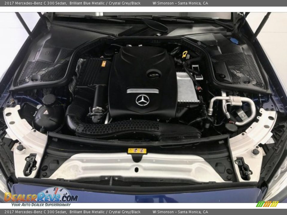 2017 Mercedes-Benz C 300 Sedan Brilliant Blue Metallic / Crystal Grey/Black Photo #9