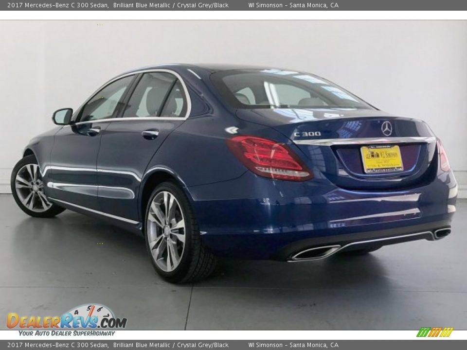 2017 Mercedes-Benz C 300 Sedan Brilliant Blue Metallic / Crystal Grey/Black Photo #10