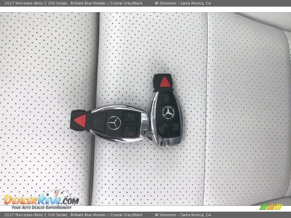 2017 Mercedes-Benz C 300 Sedan Brilliant Blue Metallic / Crystal Grey/Black Photo #11