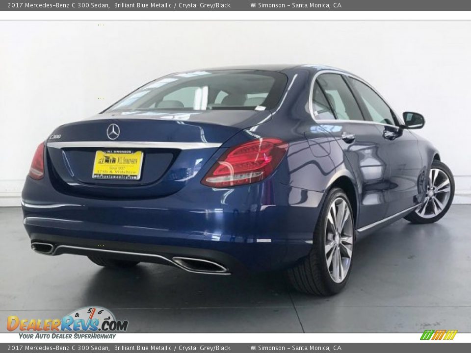 2017 Mercedes-Benz C 300 Sedan Brilliant Blue Metallic / Crystal Grey/Black Photo #16