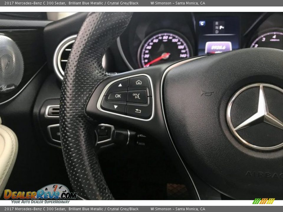 2017 Mercedes-Benz C 300 Sedan Brilliant Blue Metallic / Crystal Grey/Black Photo #18