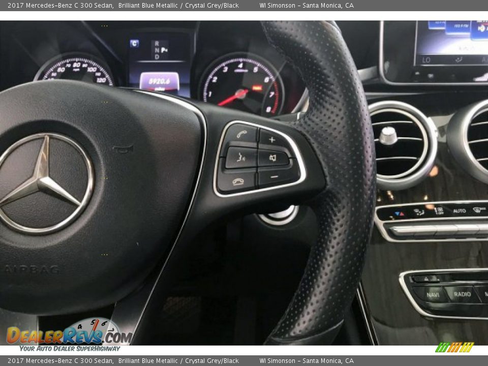 2017 Mercedes-Benz C 300 Sedan Brilliant Blue Metallic / Crystal Grey/Black Photo #19