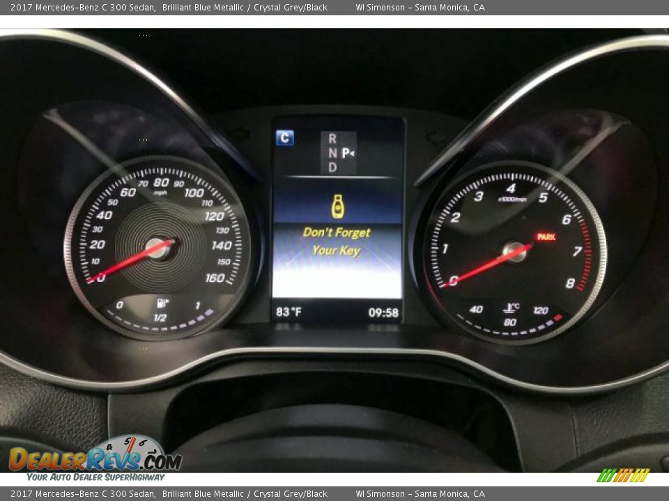2017 Mercedes-Benz C 300 Sedan Brilliant Blue Metallic / Crystal Grey/Black Photo #20