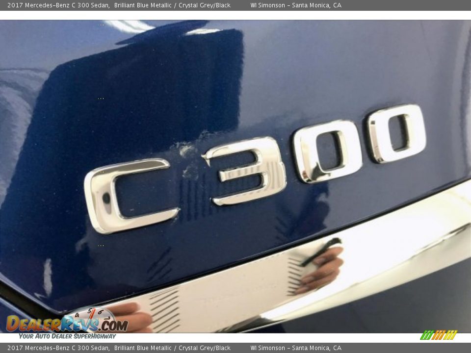 2017 Mercedes-Benz C 300 Sedan Brilliant Blue Metallic / Crystal Grey/Black Photo #27