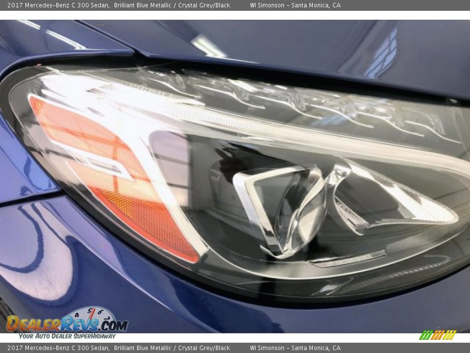 2017 Mercedes-Benz C 300 Sedan Brilliant Blue Metallic / Crystal Grey/Black Photo #32