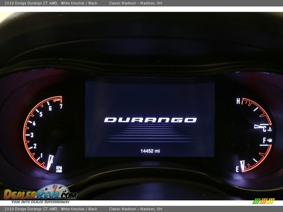2019 Dodge Durango GT AWD White Knuckle / Black Photo #8