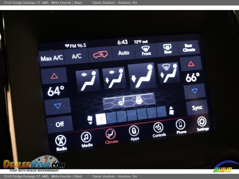 2019 Dodge Durango GT AWD White Knuckle / Black Photo #13