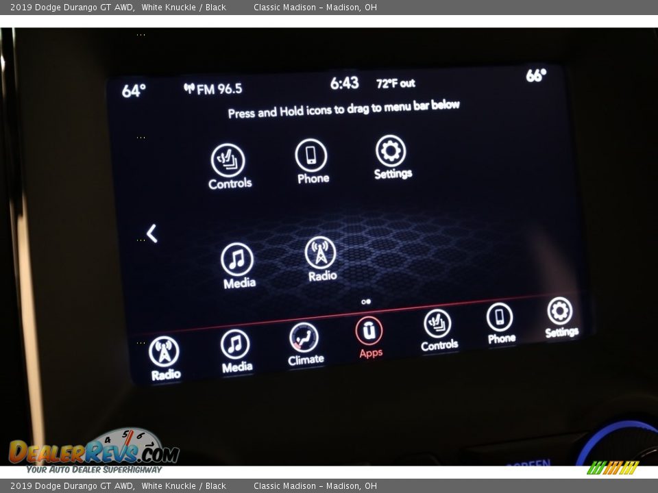 2019 Dodge Durango GT AWD White Knuckle / Black Photo #16