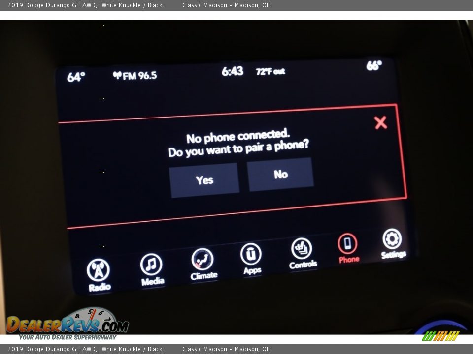 2019 Dodge Durango GT AWD White Knuckle / Black Photo #17