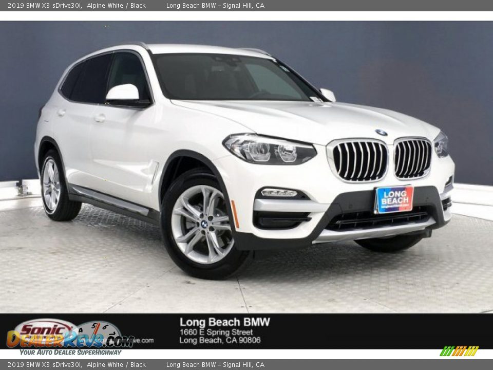 2019 BMW X3 sDrive30i Alpine White / Black Photo #1