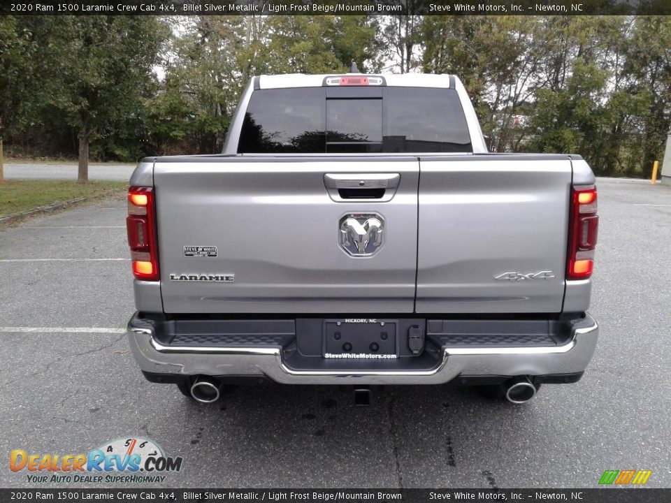 2020 Ram 1500 Laramie Crew Cab 4x4 Billet Silver Metallic / Light Frost Beige/Mountain Brown Photo #7