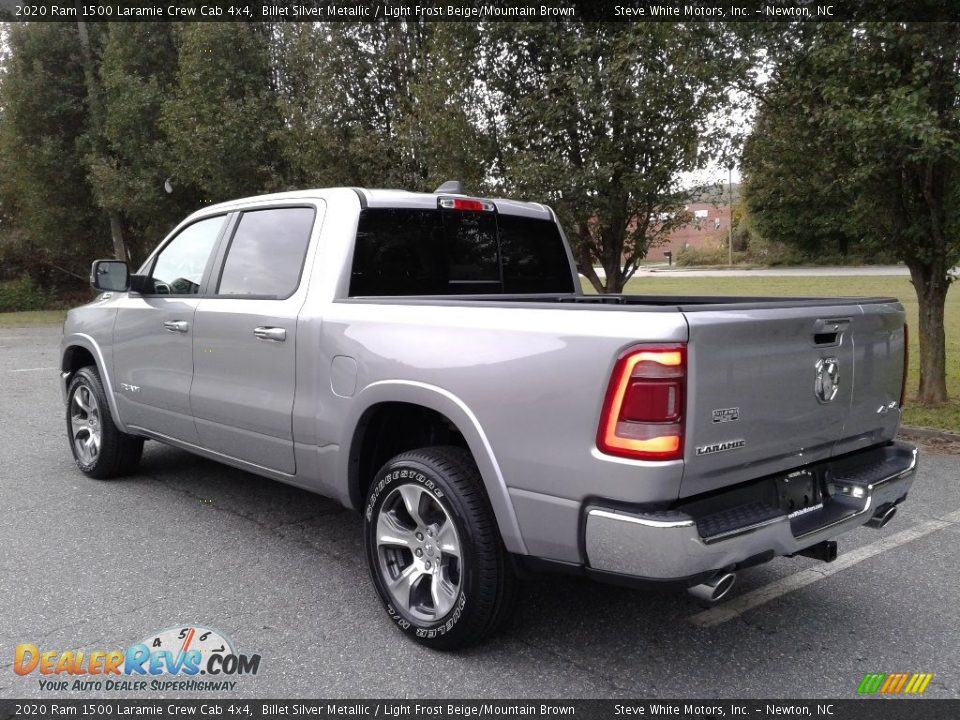2020 Ram 1500 Laramie Crew Cab 4x4 Billet Silver Metallic / Light Frost Beige/Mountain Brown Photo #8