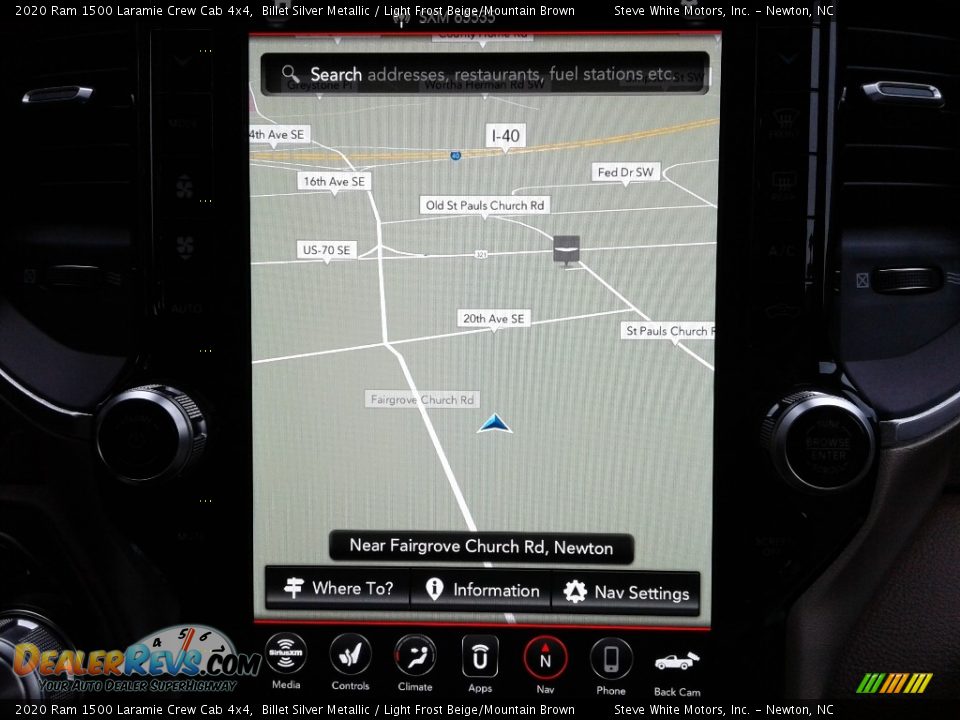 Navigation of 2020 Ram 1500 Laramie Crew Cab 4x4 Photo #26