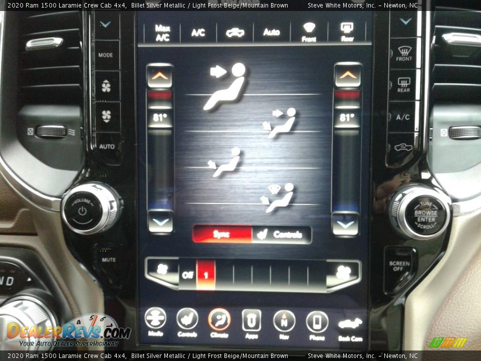 2020 Ram 1500 Laramie Crew Cab 4x4 Billet Silver Metallic / Light Frost Beige/Mountain Brown Photo #27