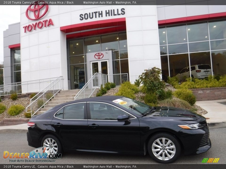 2018 Toyota Camry LE Galactic Aqua Mica / Black Photo #2